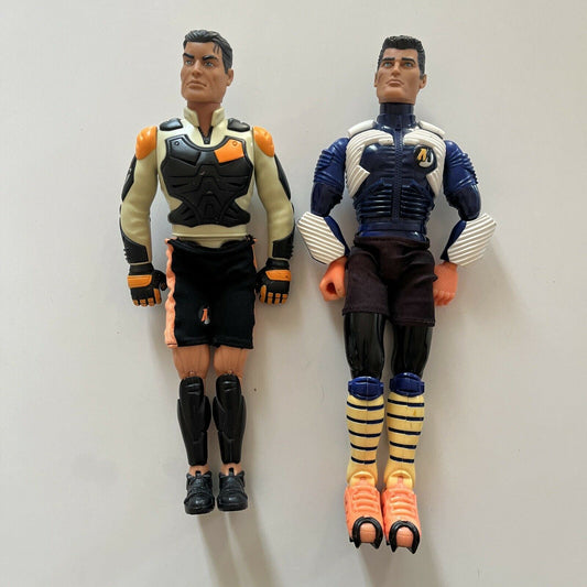 2x Action Man 12" Action Figure Hasbro 1998 & 1999