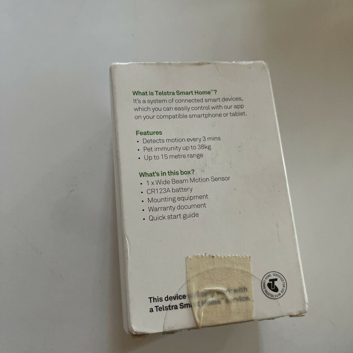 Telstra Wide Beam Motion Sensor For Telstra Smart Home