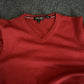 David Jones Red Jumper Pure Merino Wool Small Size Woolmark