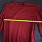 David Jones Red Jumper Pure Merino Wool Small Size Woolmark