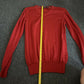 David Jones Red Jumper Pure Merino Wool Small Size Woolmark