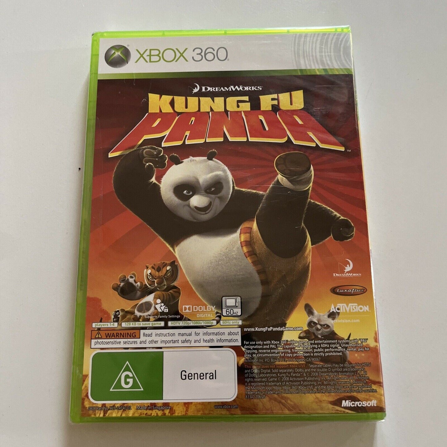 *New Sealed* Indiana Jones The Original Adventures / Kung Fu Panda Xbox 360 PAL