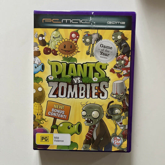 Plants Vs. Zombies Game Game Of The Year Edition PC Mac CDROM