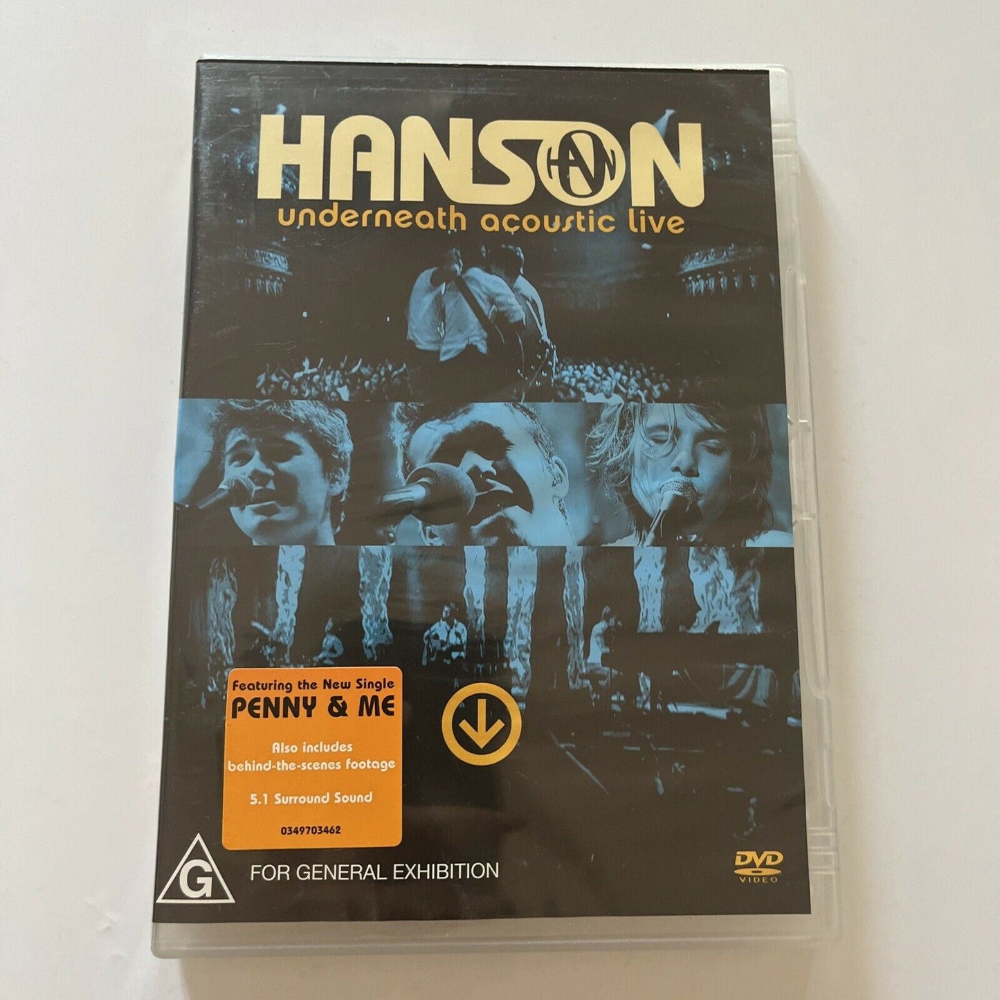 Hanson - Underneath Acoustic Live (DVD, 2004) Region 4&2