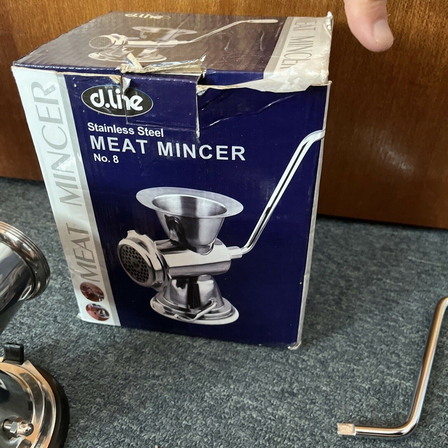 D.Line Meat Mincer No. 8 Stainless Steel Manual