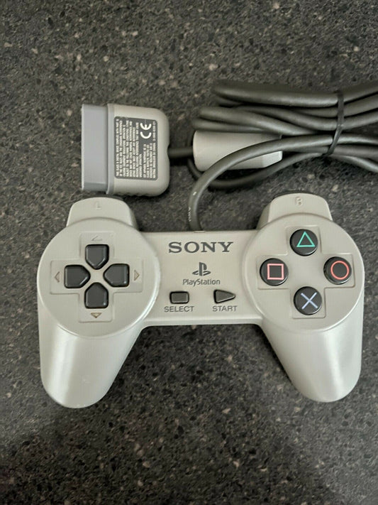 Official Sony Playstation 1 PS1 SCPH-1080 controller Grey Tested & Working