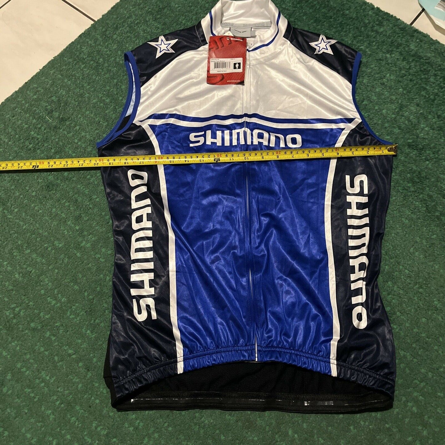 Shimano Team Windvest Cycling Large Size Blue Black NWT