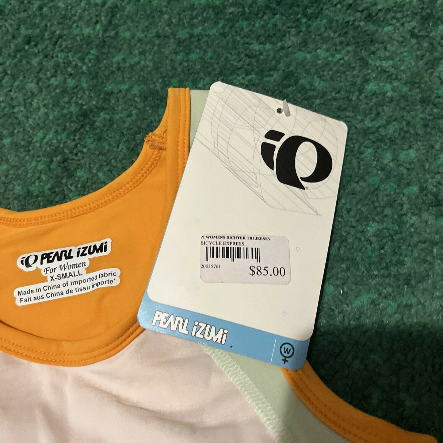 Pearl Izumi Women's Richter Race Top White Orange X-Small size