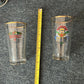 9x Heineken Drinking Glasses 13cm Tall