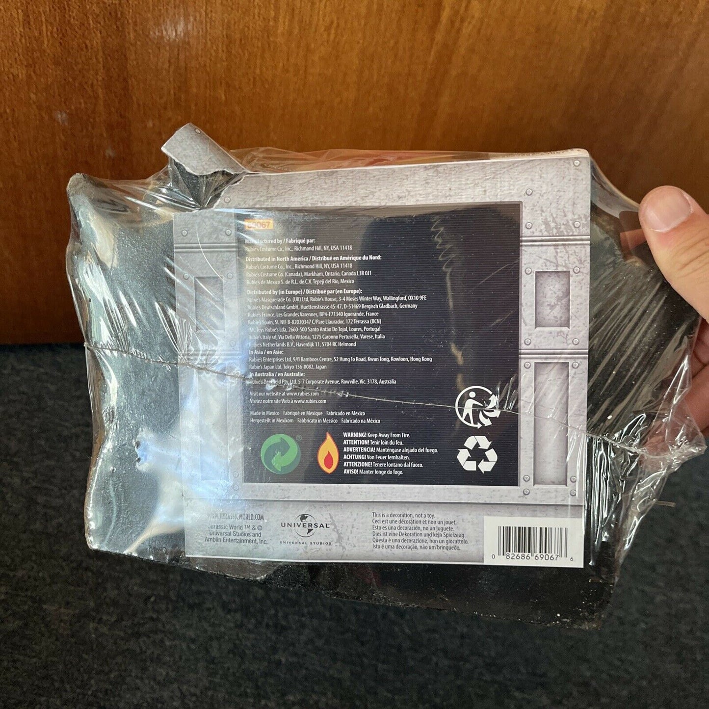 *New Sealed* Jurassic World T. Rex Halloween Candy Bowl & Holder 39cm Tall