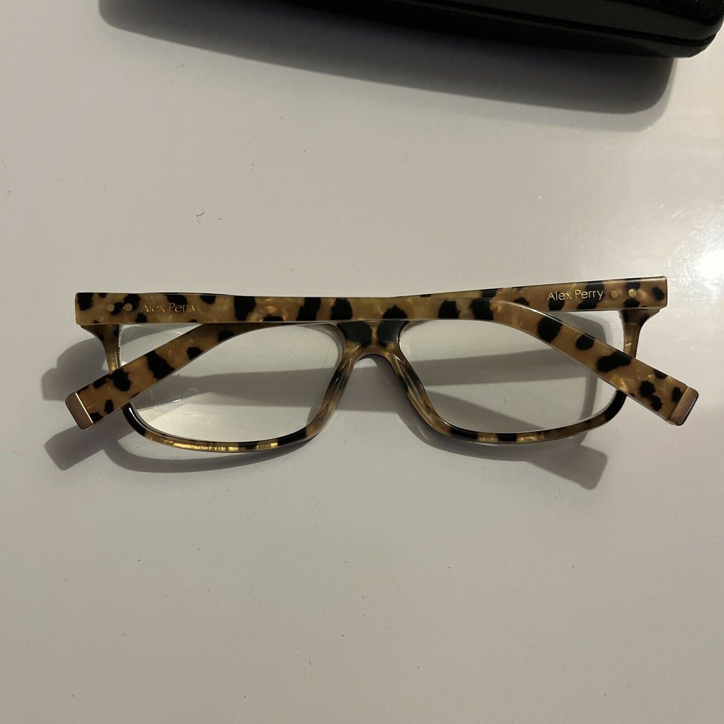Alex Perry Eyeglasses 55/12-135 Black Leopard Pattern