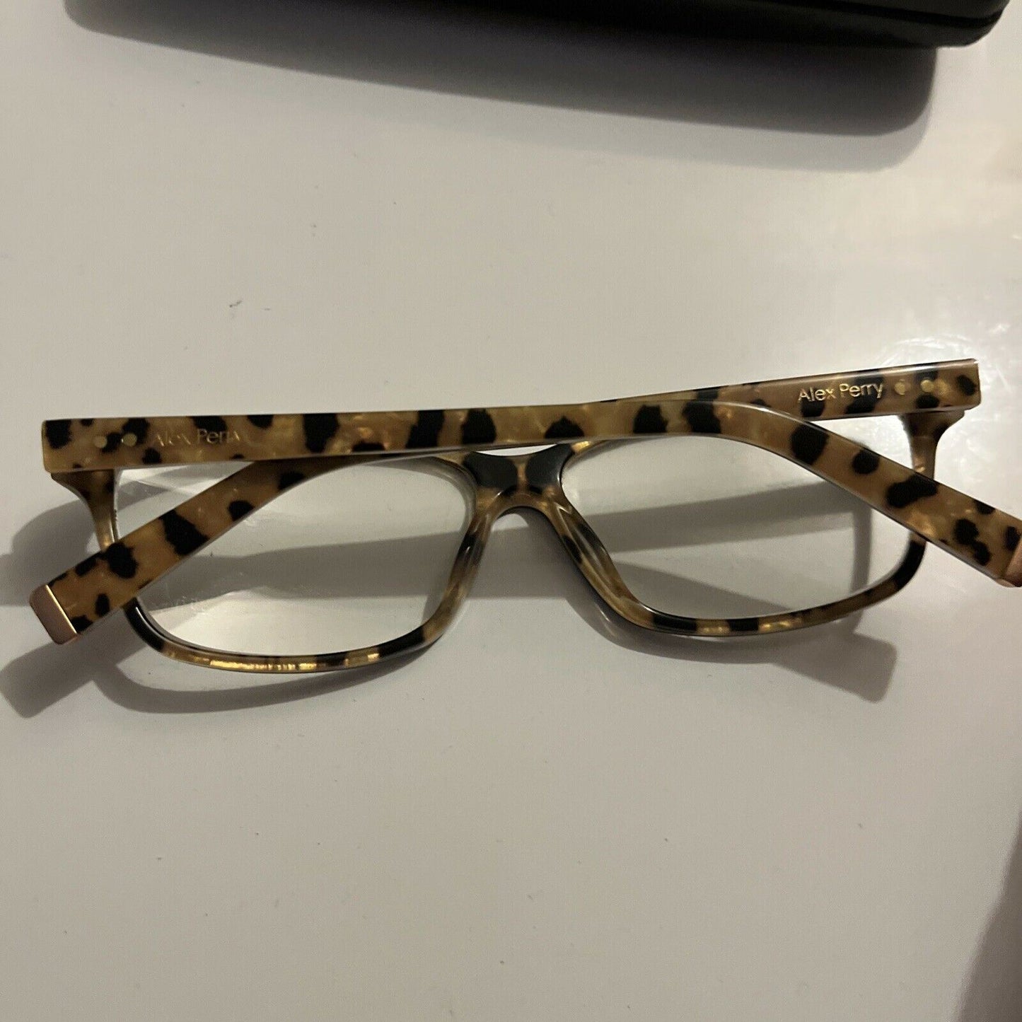 Alex Perry Eyeglasses 55/12-135 Black Leopard Pattern