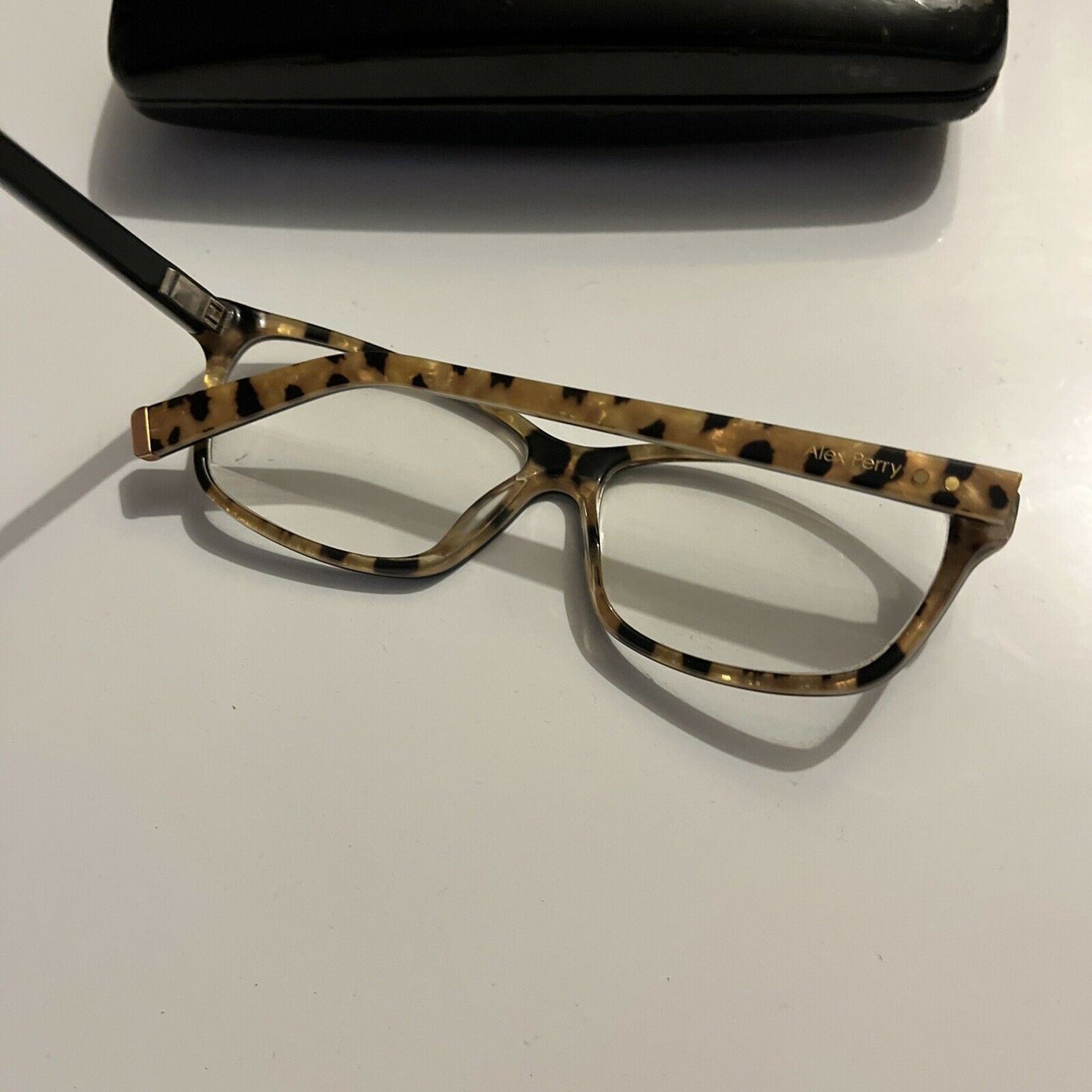 Alex Perry Eyeglasses 55/12-135 Black Leopard Pattern