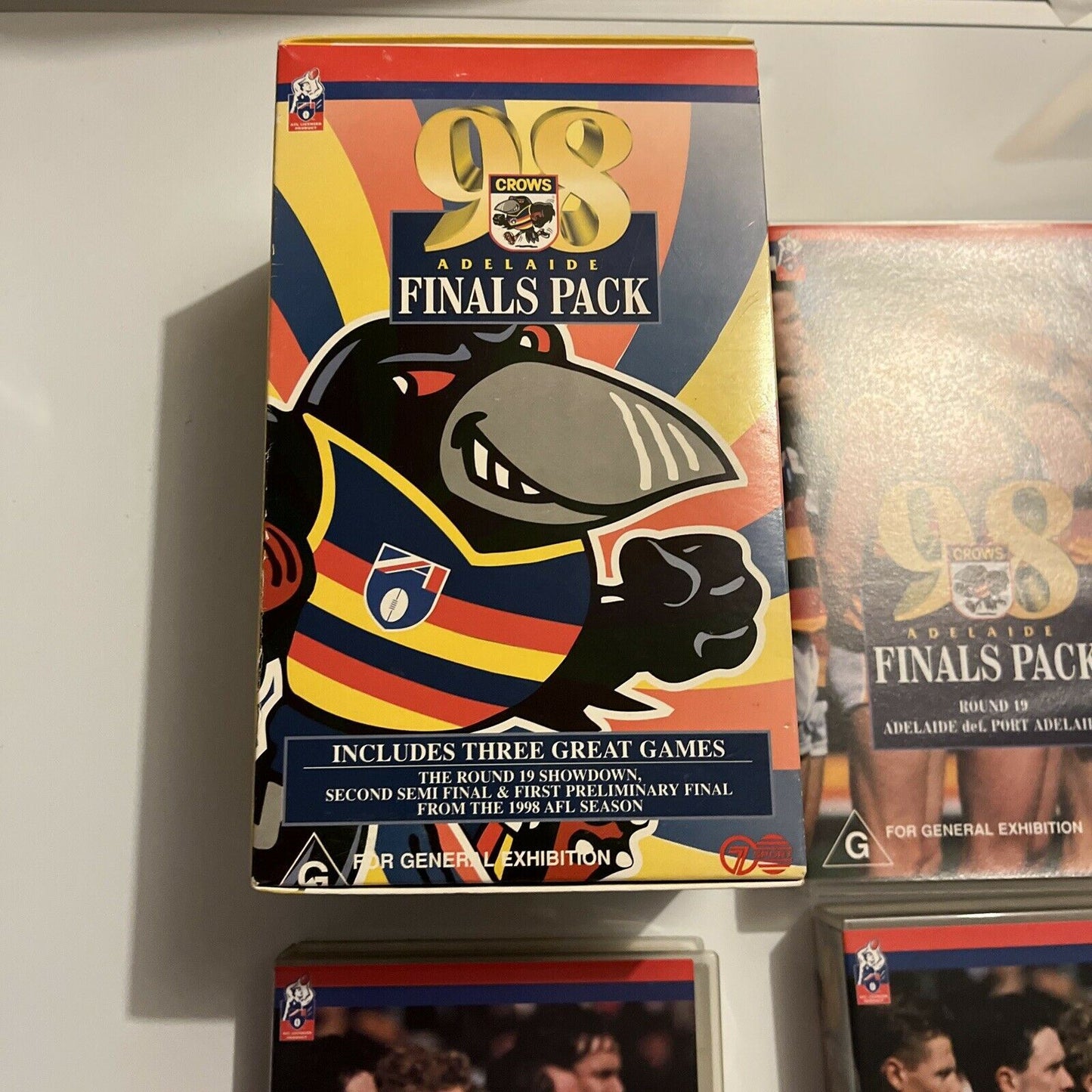 AFL 98 Adelaide Crows Final Pack (VHS, 3-Tape) PAL