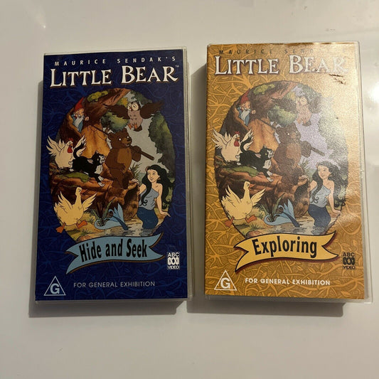 Maurice Sendak's: Little Bear - Hide & Seek / Exploring (VHS, 1995, 2-Tape) PAL