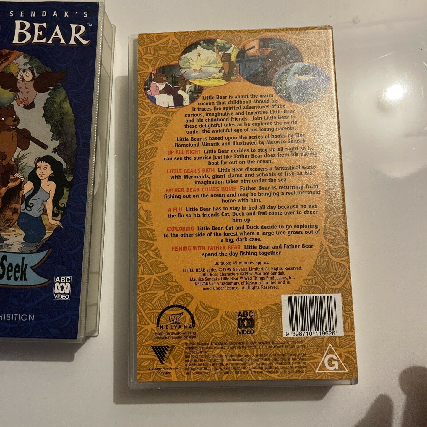 Maurice Sendak's: Little Bear - Hide & Seek / Exploring (VHS, 1995, 2-Tape) PAL