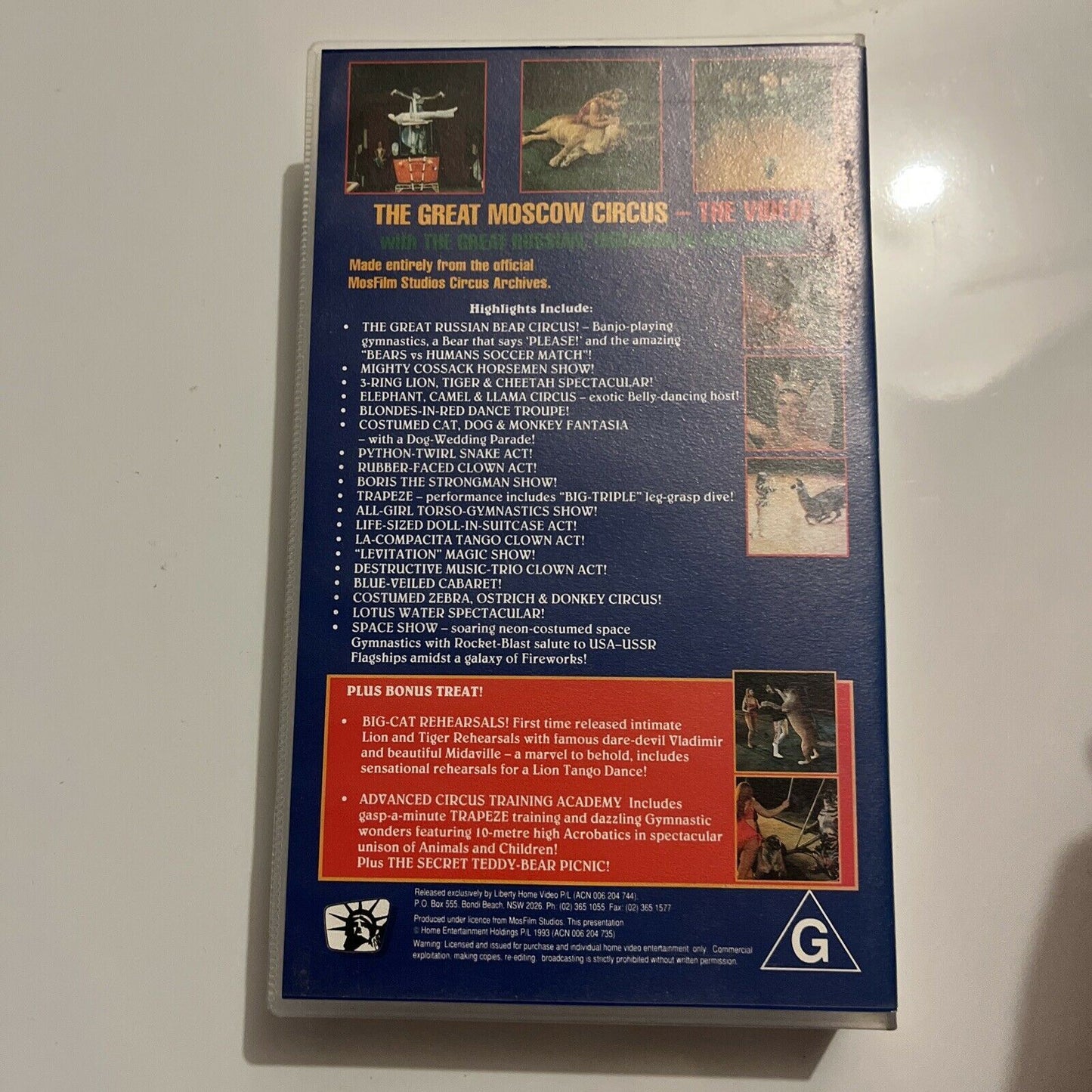 The Great Moscow Circus (VHS, 1993) PAL