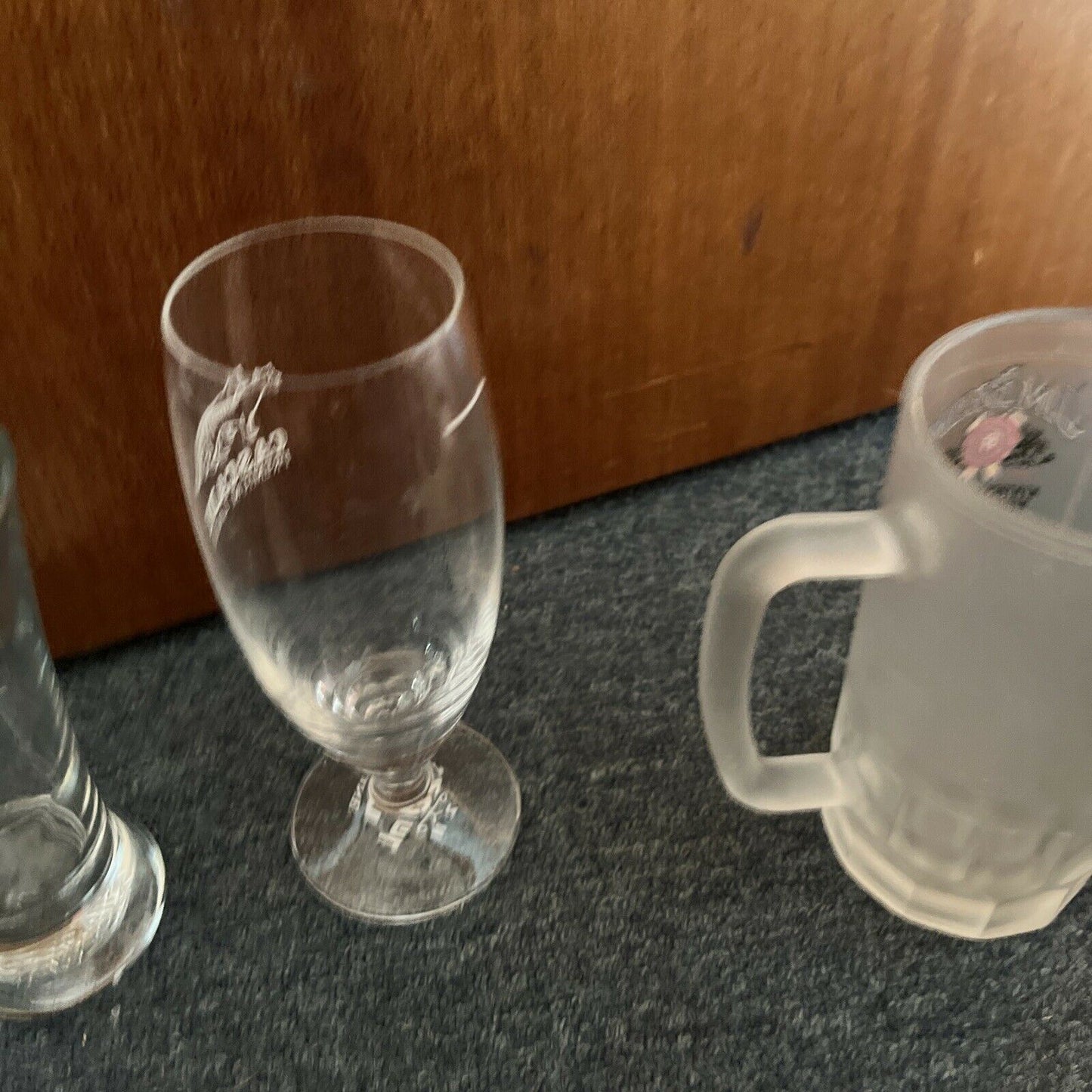 6x Beer Glasses: Weihenstephan, Jim Beam, Carlton Bitter, Cascade, Stella Artois