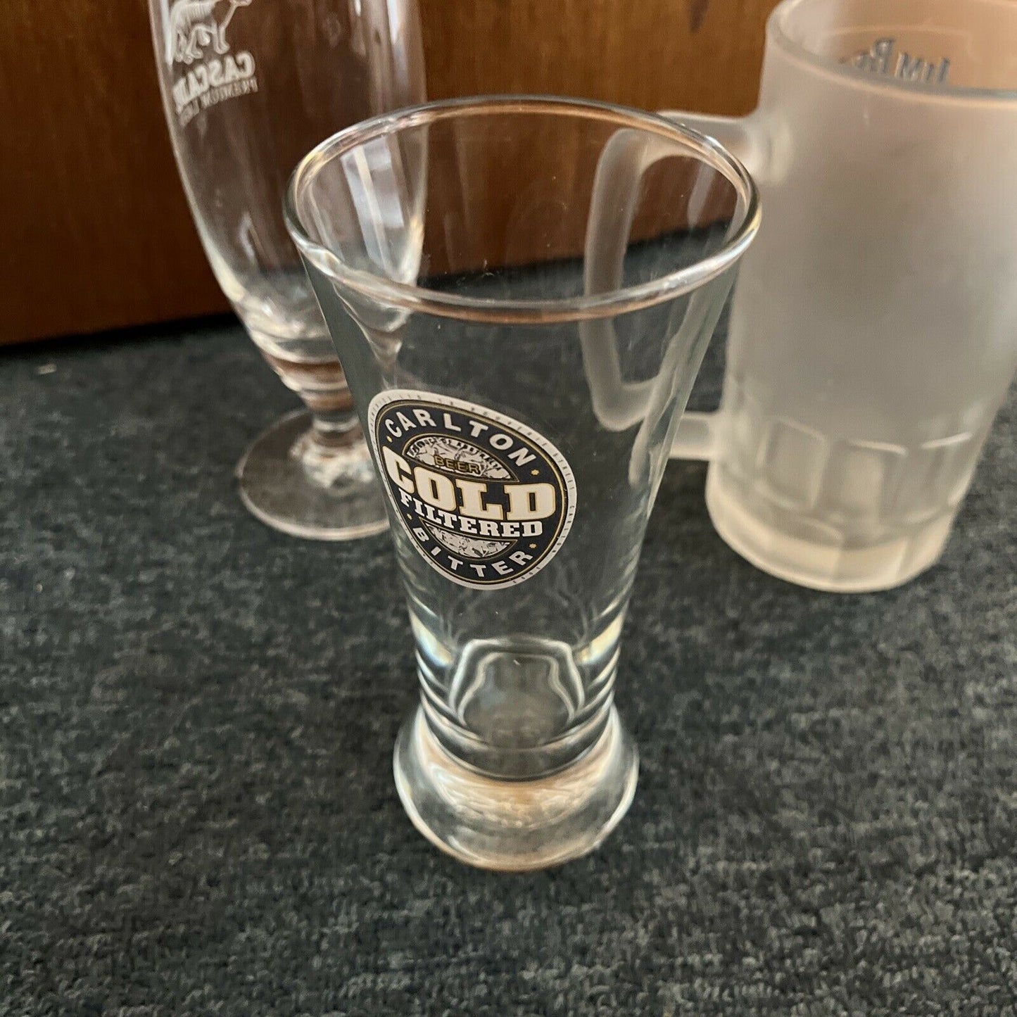 6x Beer Glasses: Weihenstephan, Jim Beam, Carlton Bitter, Cascade, Stella Artois
