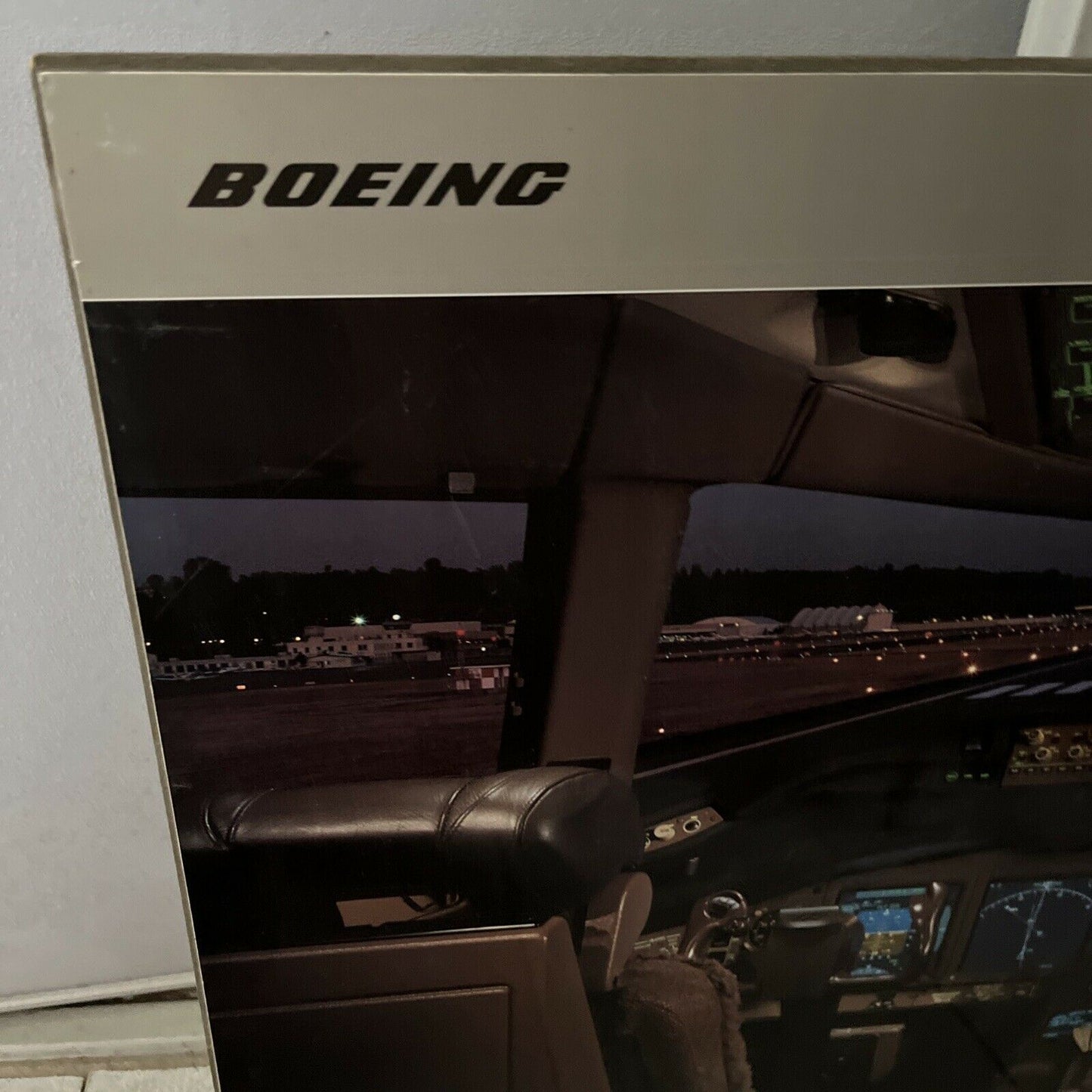 Boeing 777 Flight Deck Wall Photo 1994 Robert Pisano Randy O'Brezar 86x61cm