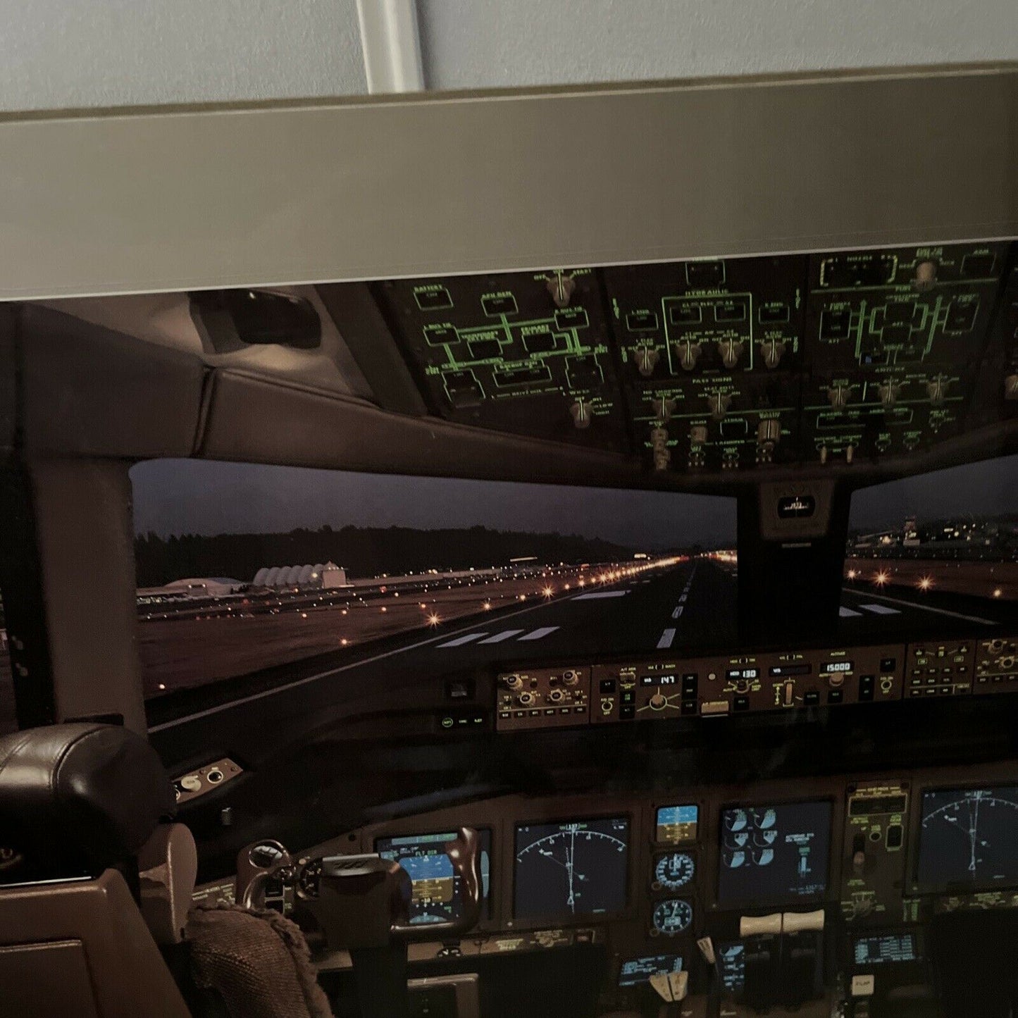 Boeing 777 Flight Deck Wall Photo 1994 Robert Pisano Randy O'Brezar 86x61cm