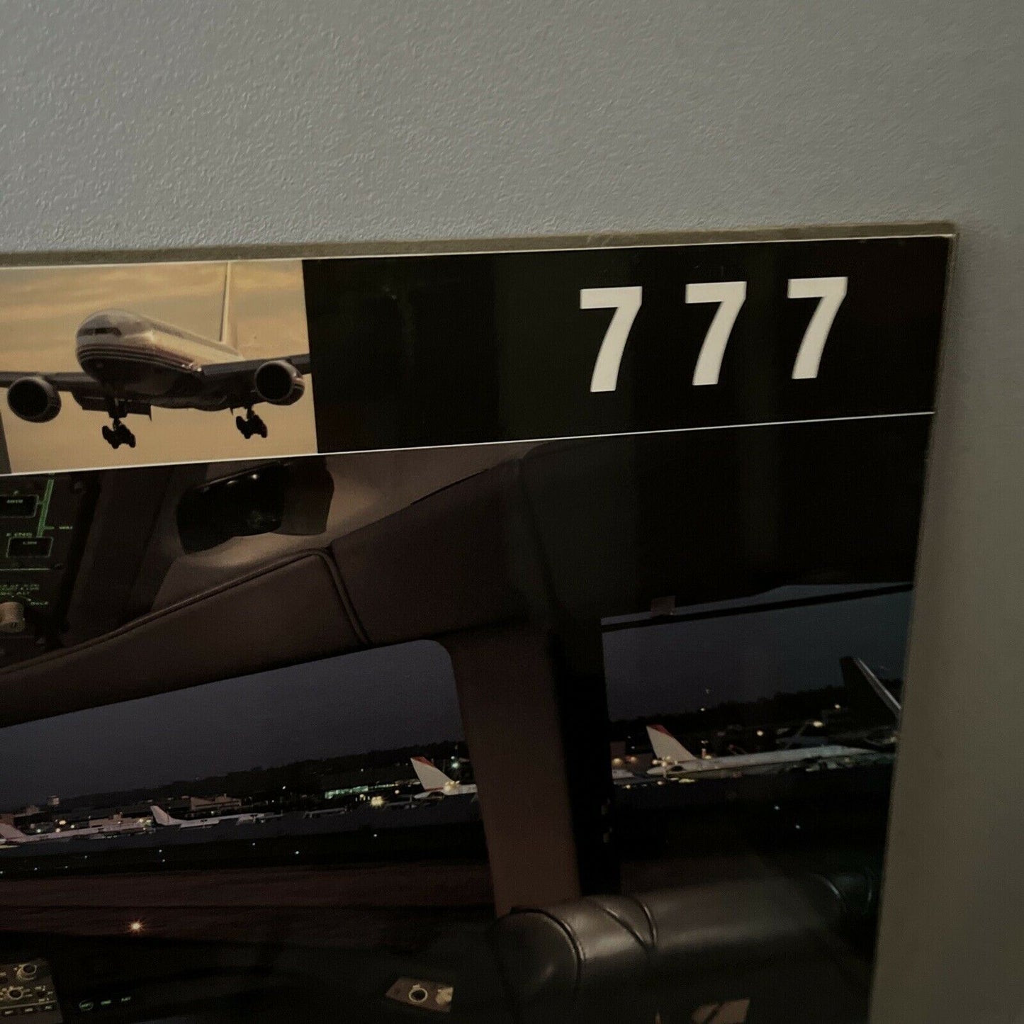Boeing 777 Flight Deck Wall Photo 1994 Robert Pisano Randy O'Brezar 86x61cm