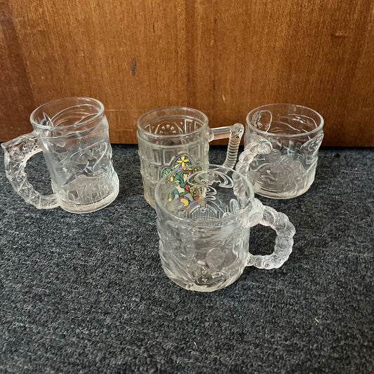 3x Batman Forever 1995 McDonald's Drinking Glass & Quasimodo, Batman, Two Face