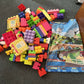 Mega Bloks Various Blocks 1.7kg Bulk Lot with Thomas the Tank Bag
