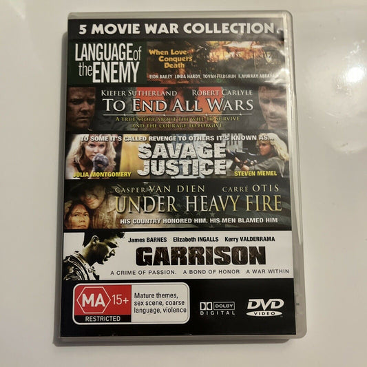 Language of the Enemy, Savage Justice, End All Wars, Garrison, Prisoner DVD