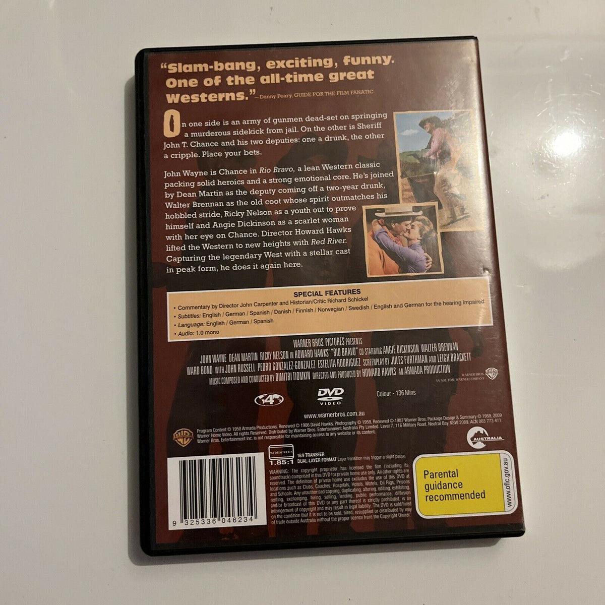 Rio Bravo (DVD, 1959) John Russell, John Wayne, Dean Martin  Region 4