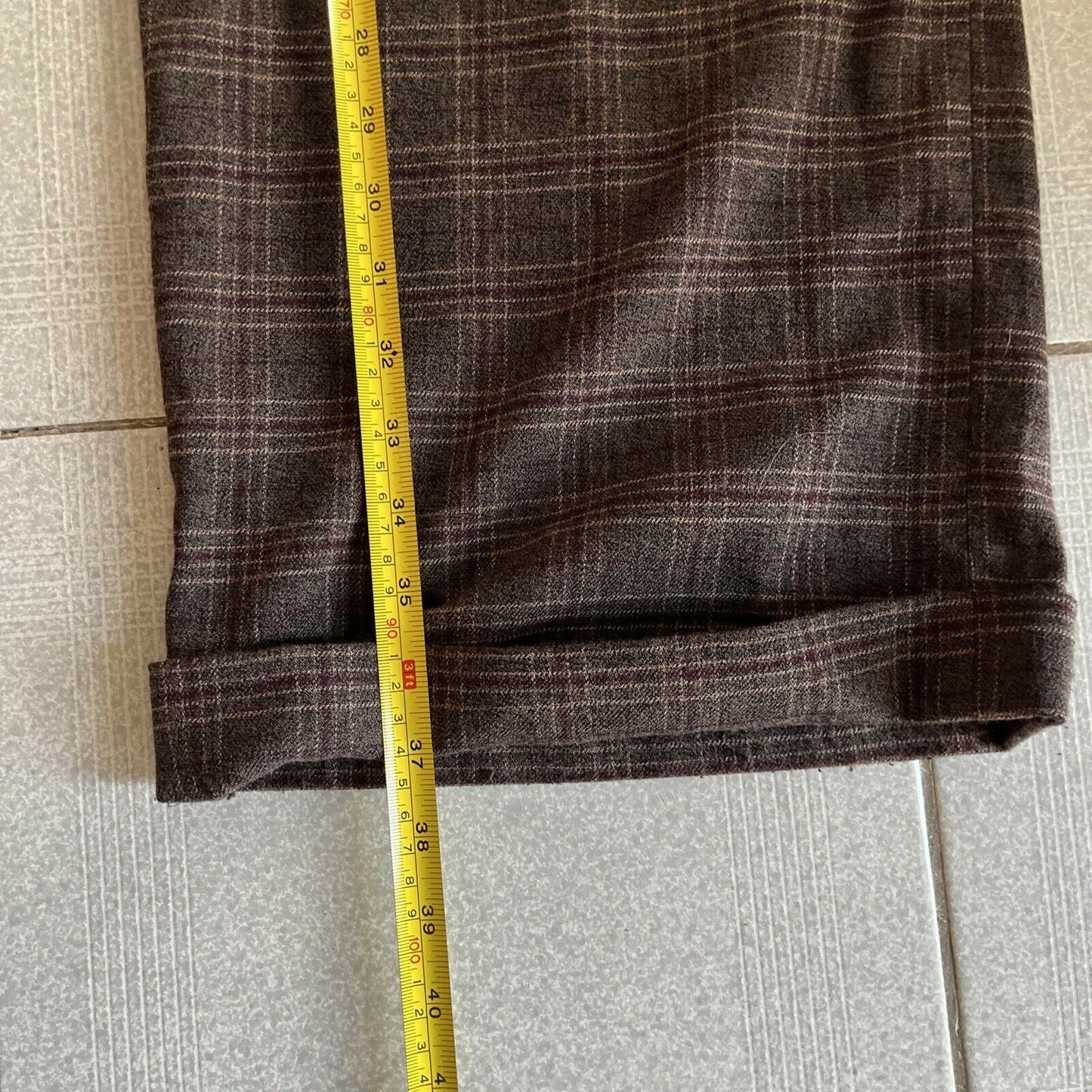 Dangerfield Brown/Grey Women's Wide Pants Size 12