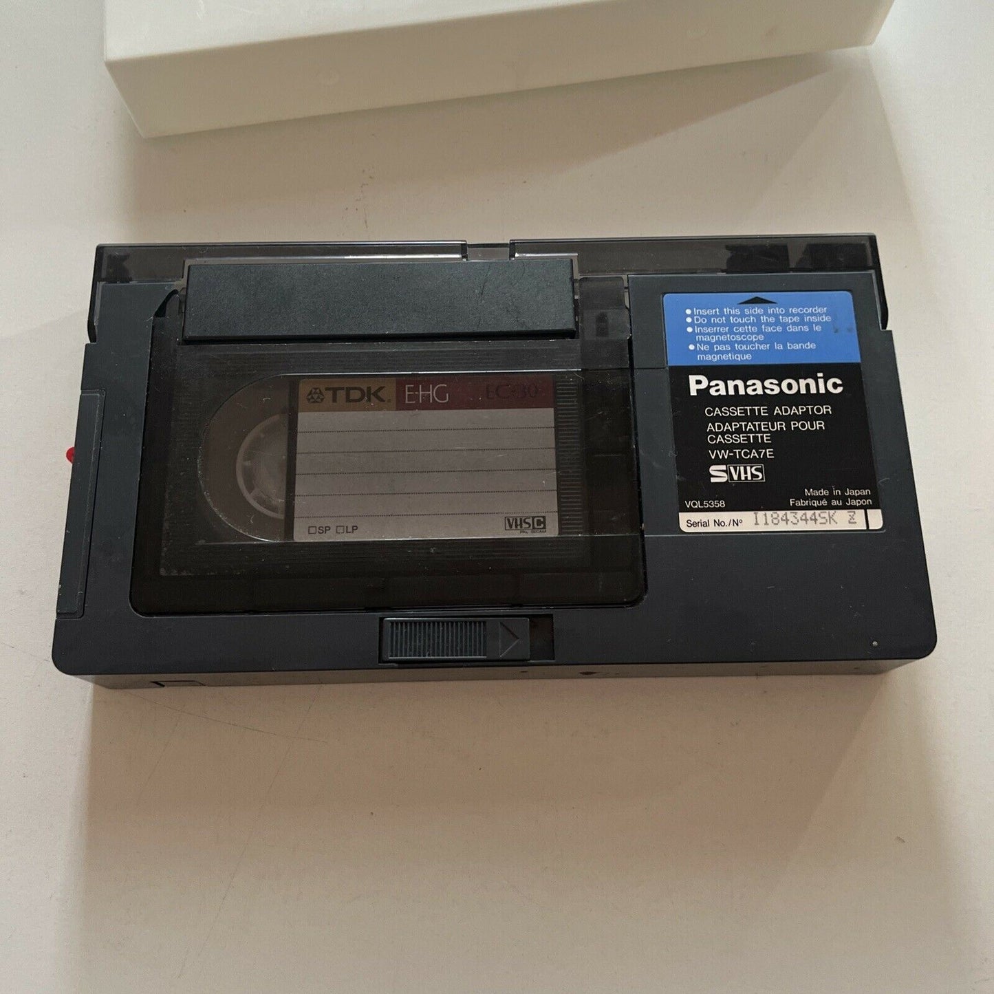 Panasonic Cassette Adaptor VQL5358 With VHS-C Cassette *For parts or repair*