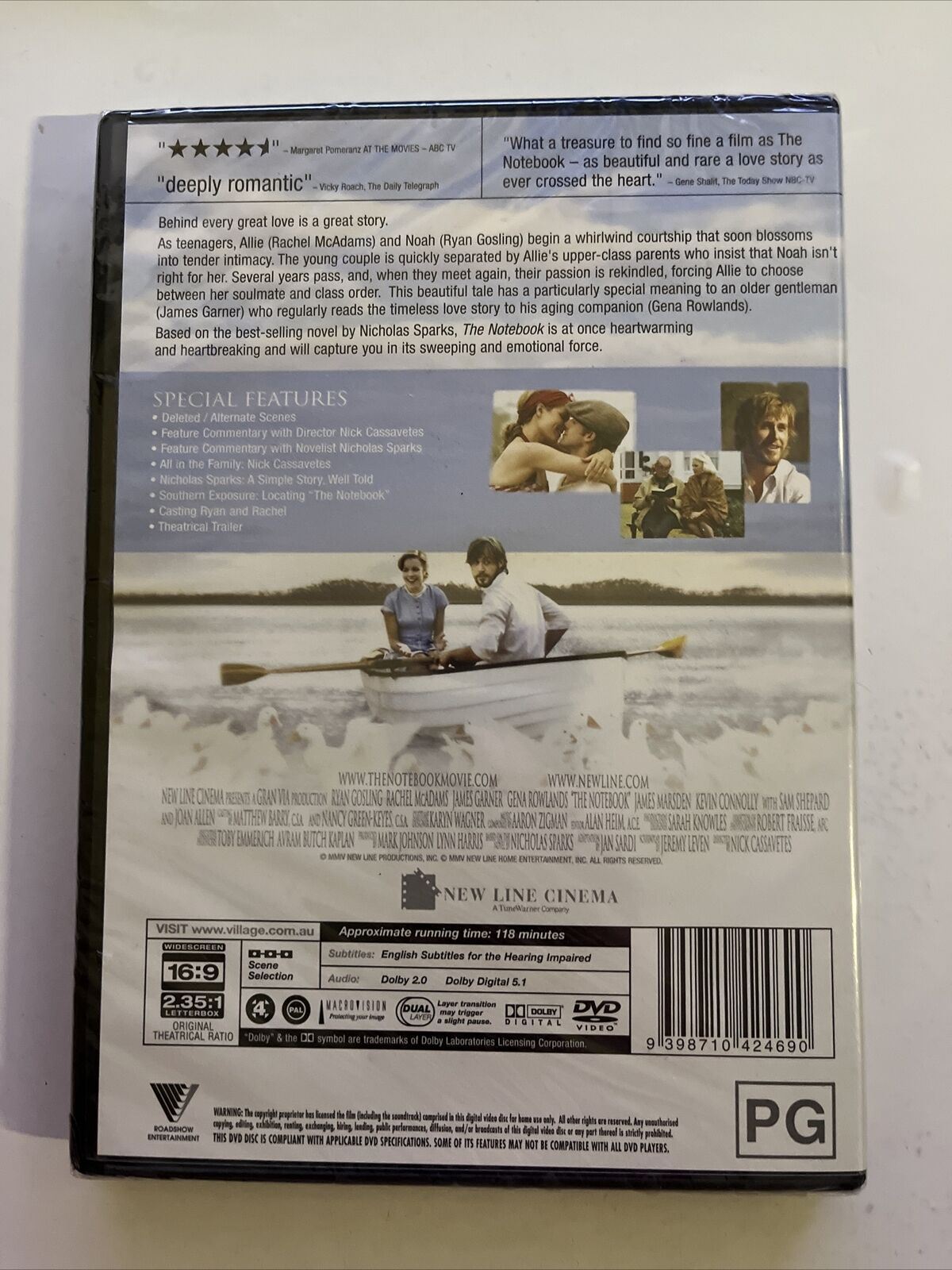 *New Sealed* The Notebook (DVD, 2004) Ryan Gosling, Rachel McAdams. Region 4