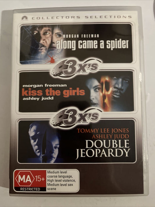 Along Came A Spider  / Kiss The Girls  / Double Jeopardy  (DVD, 2000) Region 4