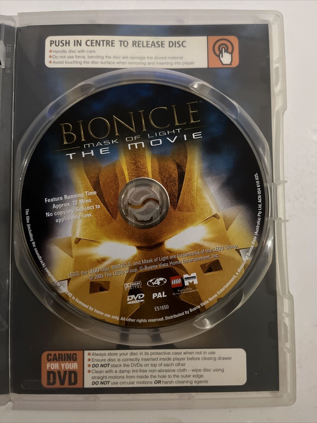 Bionicle: Mask of Light - The Movie (DVD, 2003) Region 4
