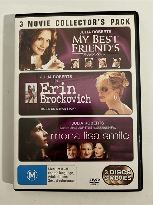 My Best Friend's Wedding / Erin Brockovich / Mona Lisa Smile (DVD, 1997) Region4
