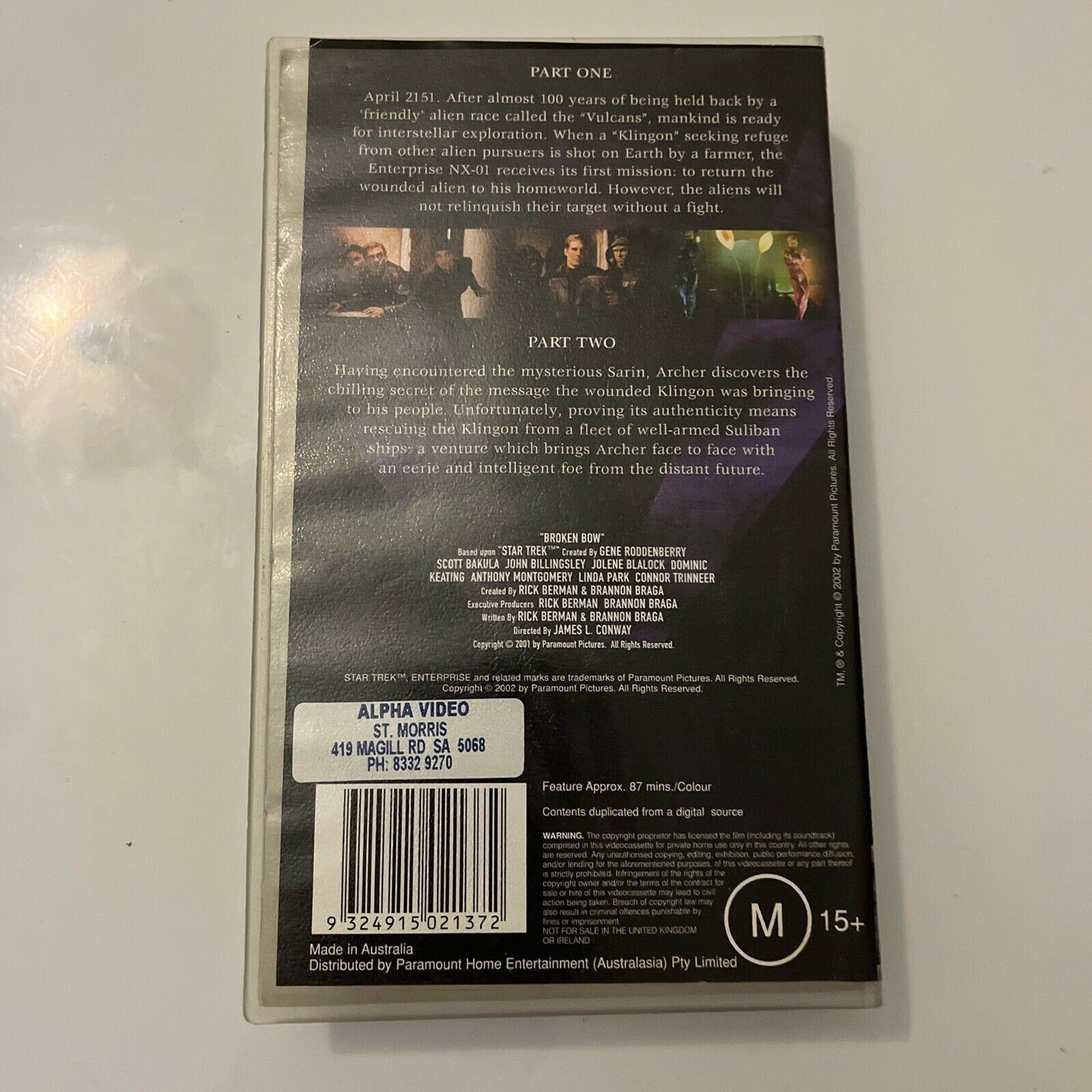 Star Trek Enterprise 001 Broken Bow (VHS, 2001) PAL
