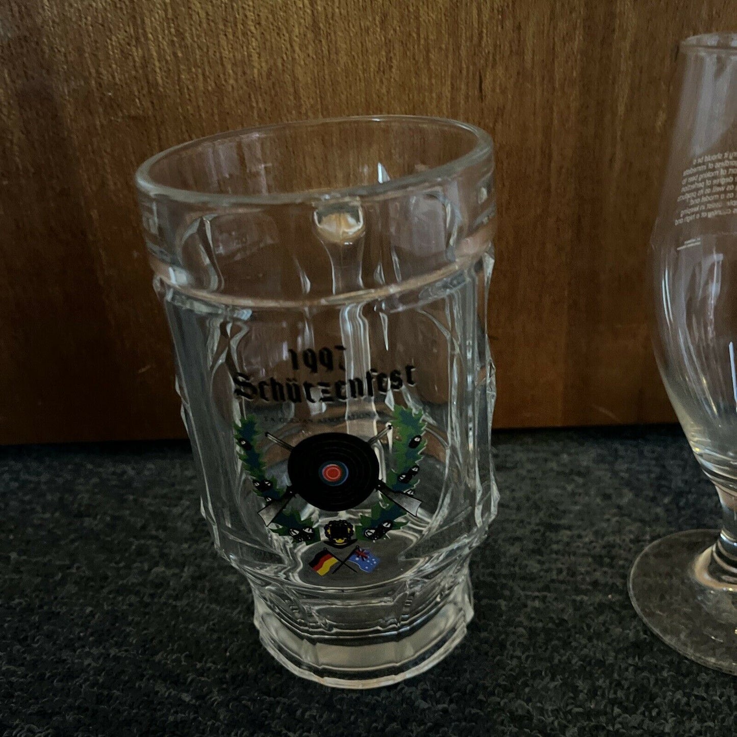 Carlsberg Pilsner & SA German Association 1997 Schutzenfest 500ml Stein Glass