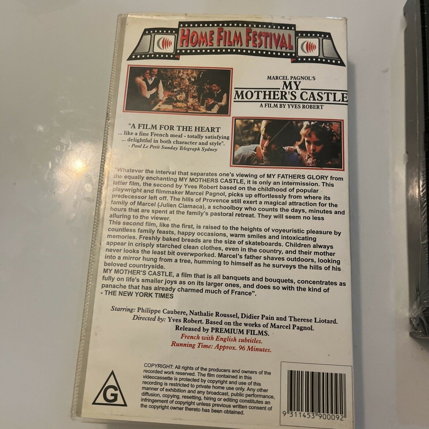 Marcel Pagnol's: My Mother's Castle - Film by Yves Robert (VHS, 1990) PAL