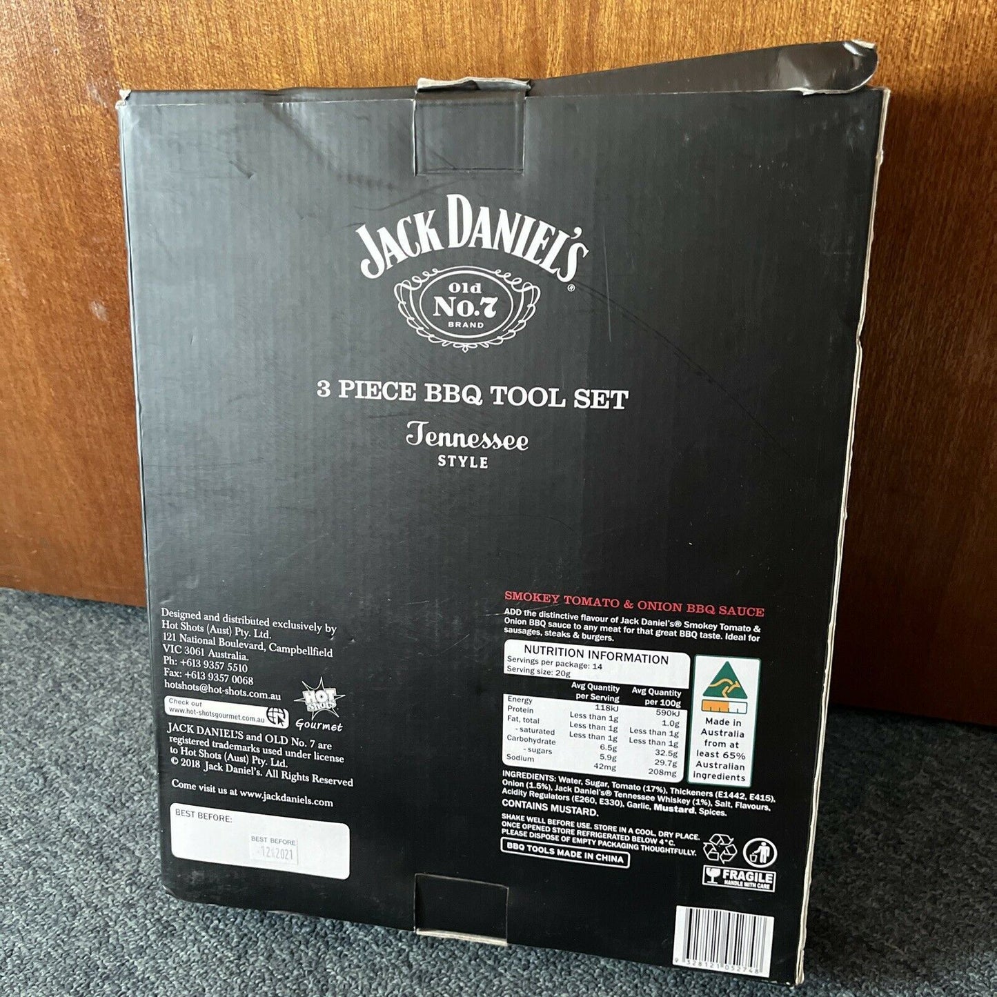 Jack Daniels: 3 Piece BBQ Tool Set Tennessee Style *no bbq sauce*