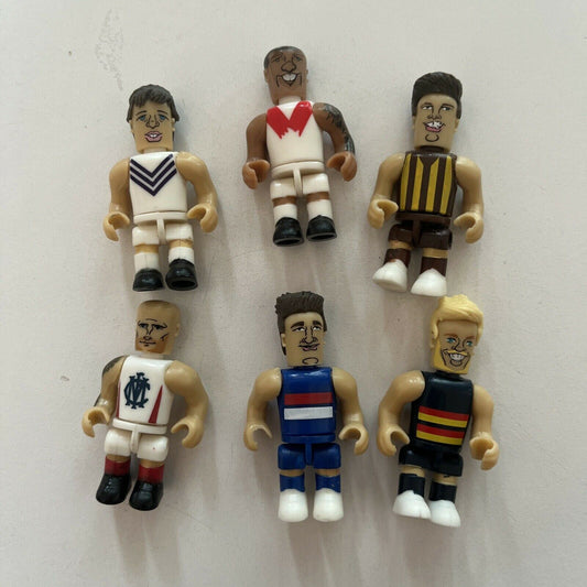 6x AFL Mini Figures - Fyfe, Franklin, Breust, Jones, Bontempelli, Van Berlo