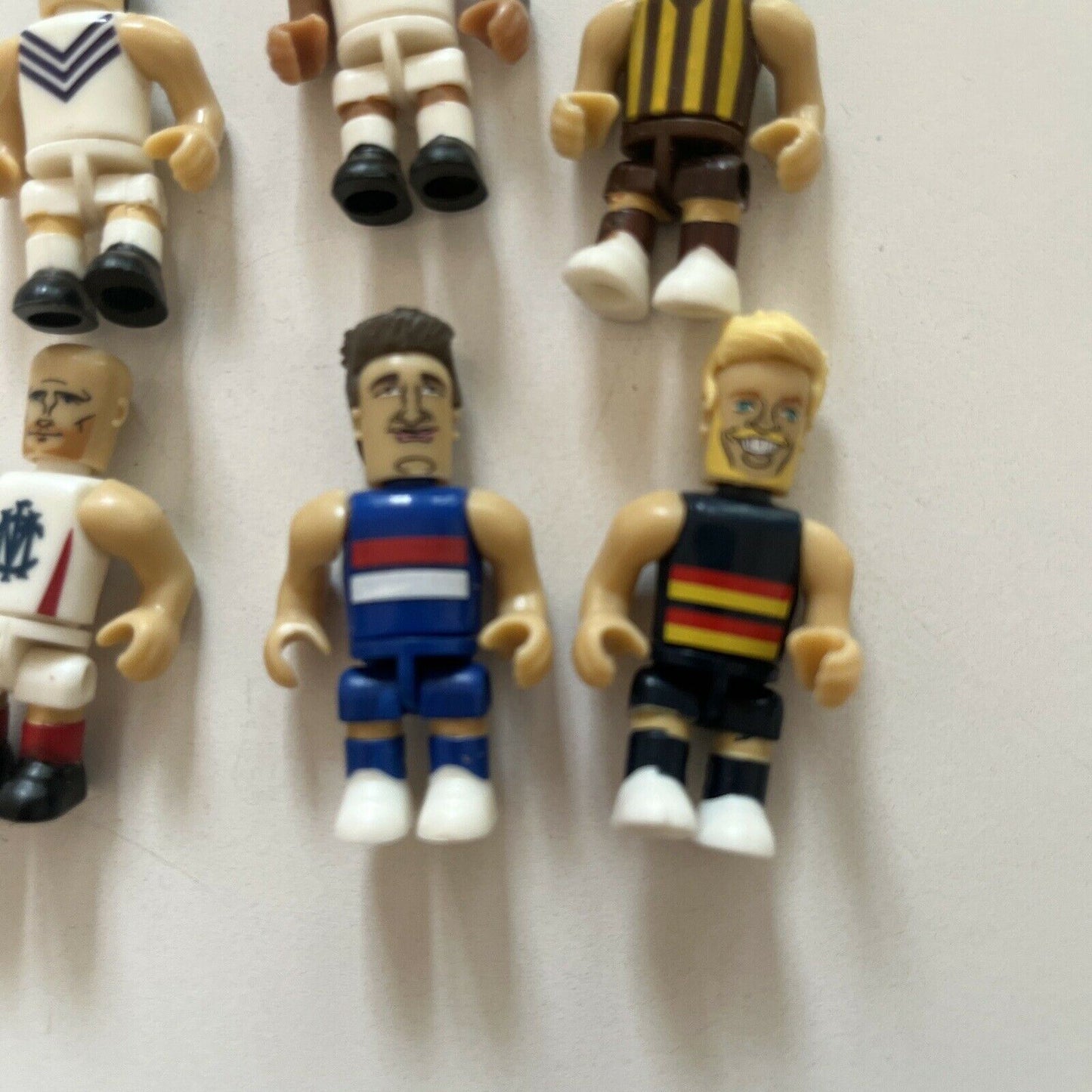 6x AFL Mini Figures - Fyfe, Franklin, Breust, Jones, Bontempelli, Van Berlo