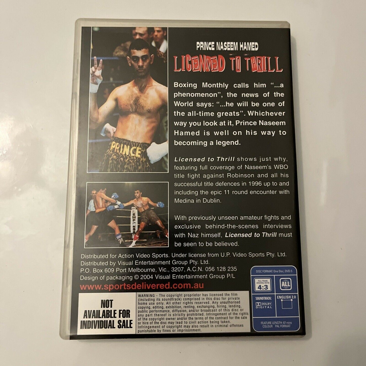 Prince Naseem Hamed: Licensed to Thrill (DVD, 2004) All Regions