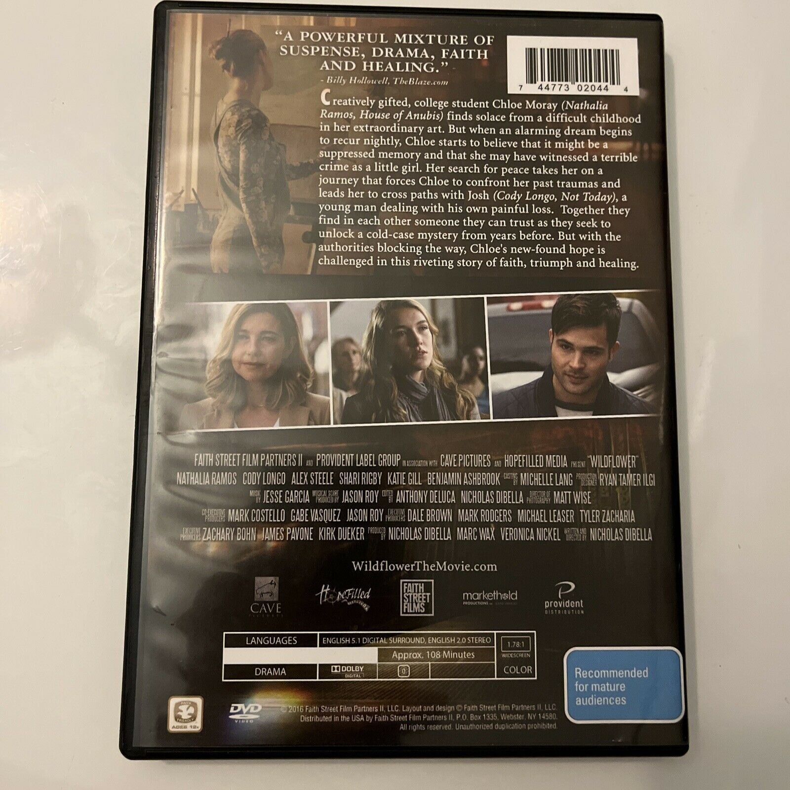 Wildflower (DVD, 2016) Nathalia Ramos, Cody Longo, Katie