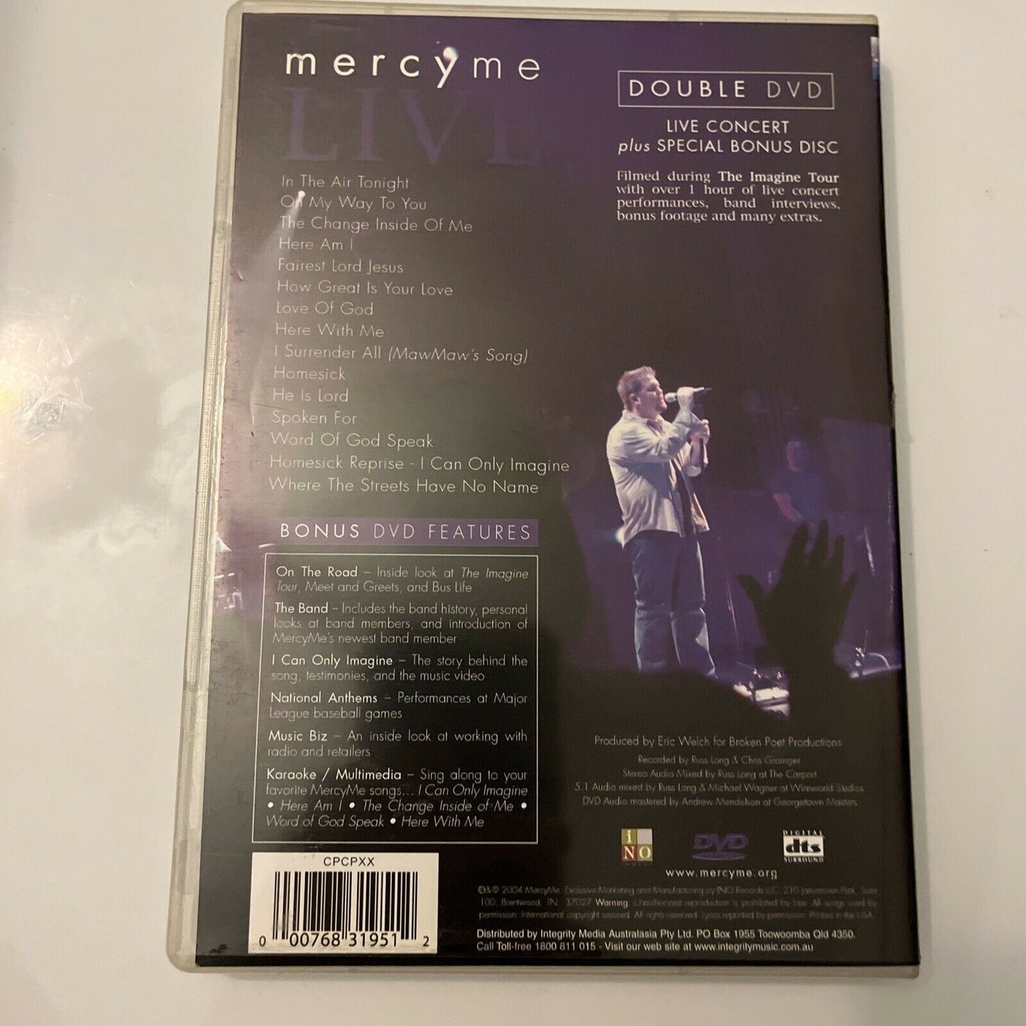 MercyMe Live by MercyMe (DVD, 2004, 2-Disc) All Regions