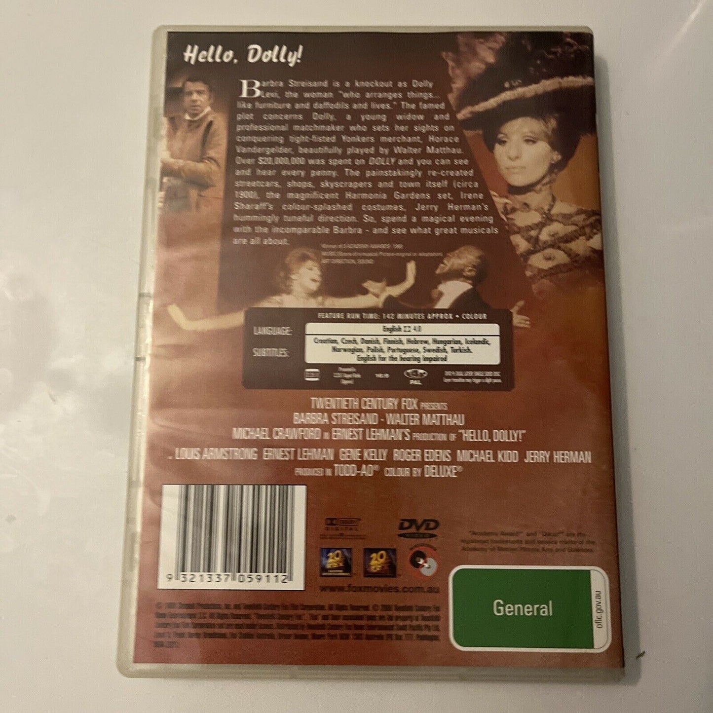 Hello, Dolly! (DVD, 1969) Barbra Streisand Region 4