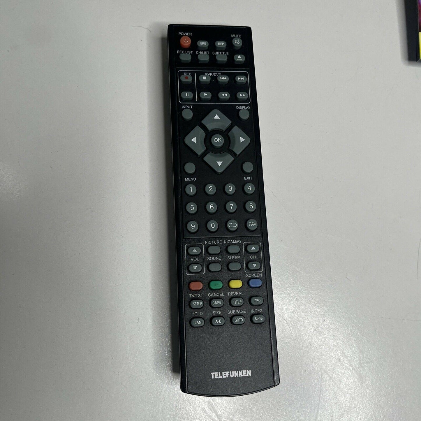 Telefunken Remote Control for TV DVD PVR