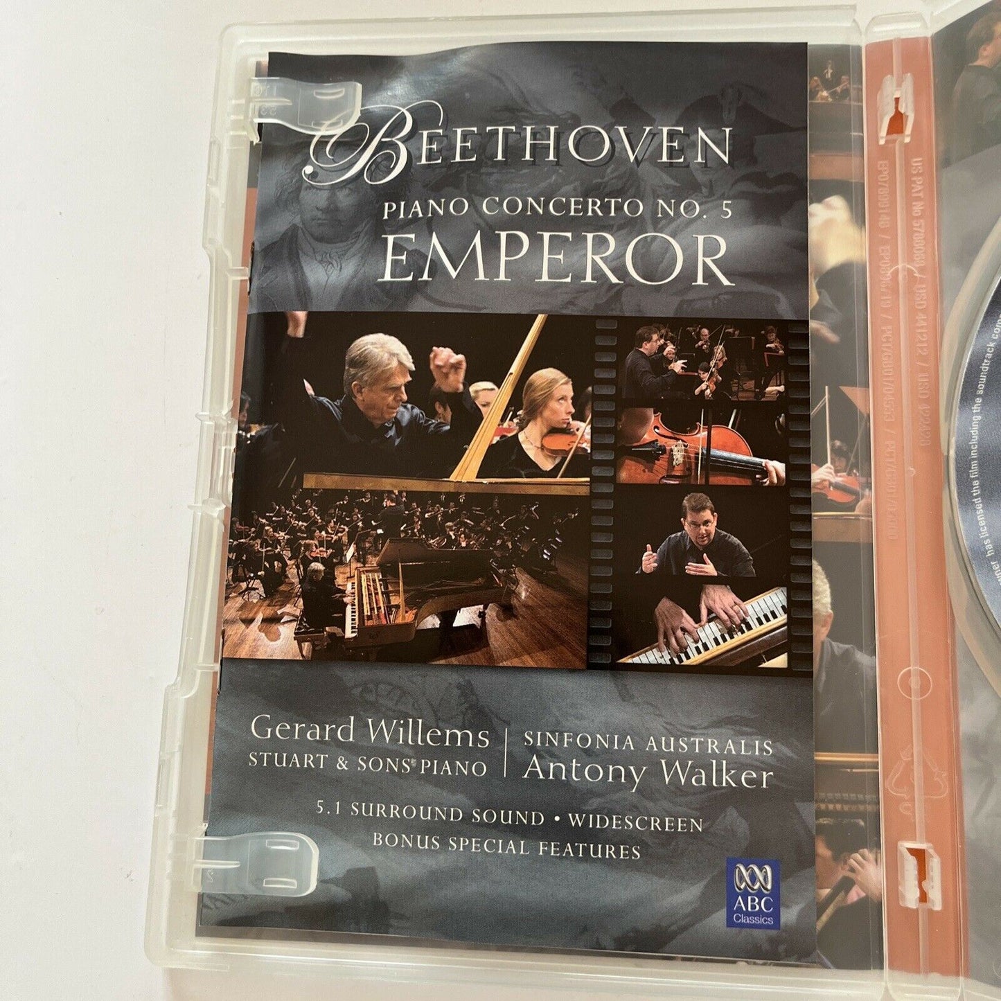 Beethoven Piano Concerto No. 5 Emperor (DVD, 2004) Gerard Willems. All Regions