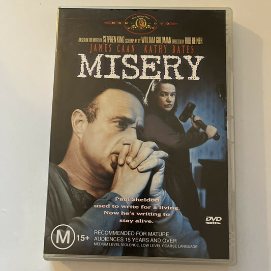 Misery (DVD, 1990) Kathy Bates, James Caan, Richard Farnsworth Region 4