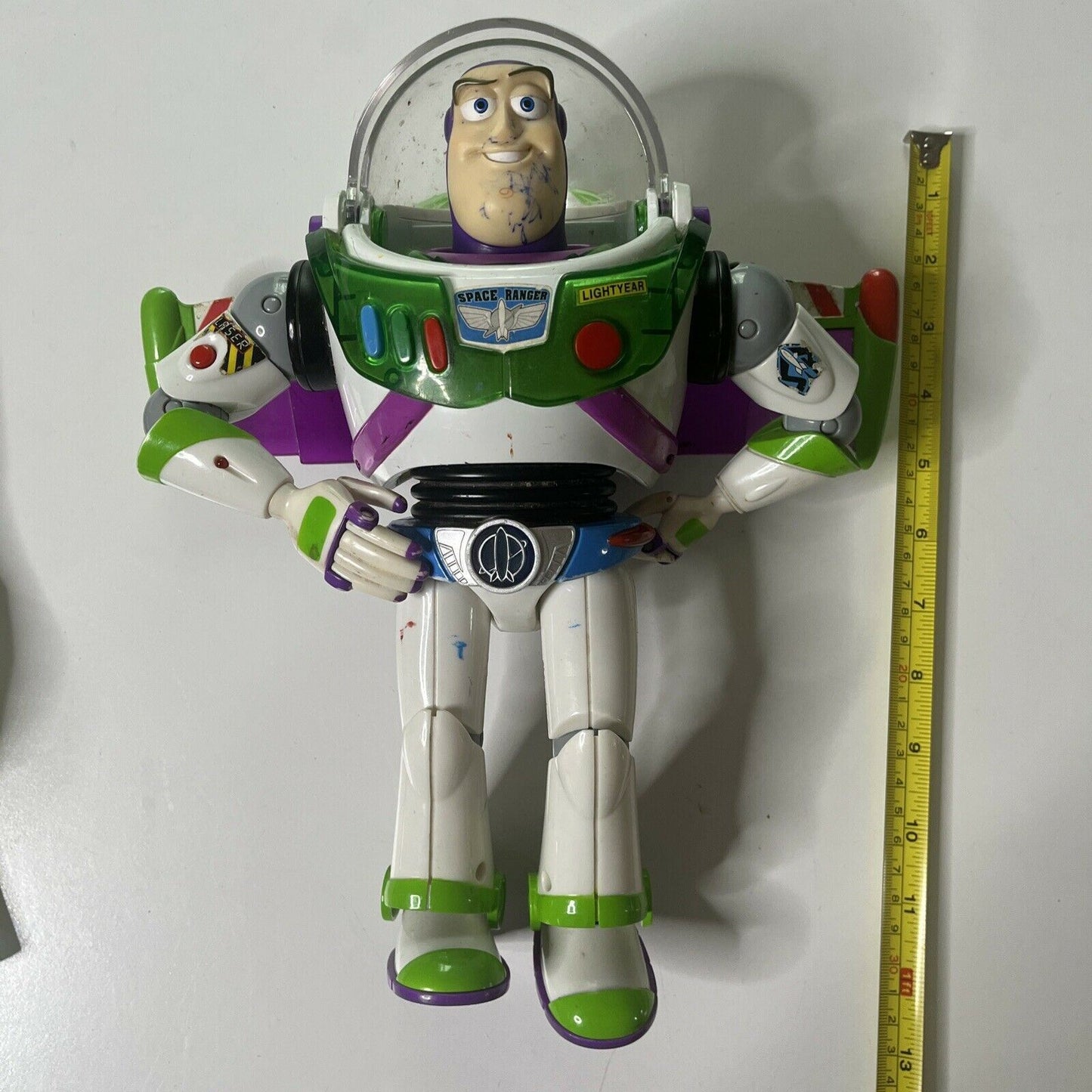 2x Buzz Lightyear Toy Story 11" Disney Pixar 13700P & 36410P *not working*